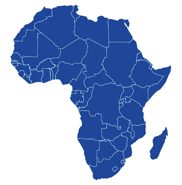 blue africa map