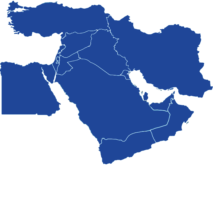 blue middle east map